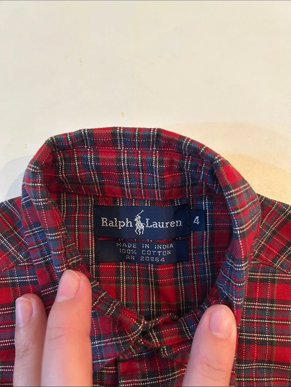 Vintage Ralph Lauren Red Plaid Button-Down Shirt